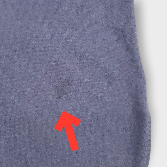 Neiman Marcus Womens Cashmere Sweater Periwinkle Blue Sz Lg *FLAWED* - Picture 14 of 14